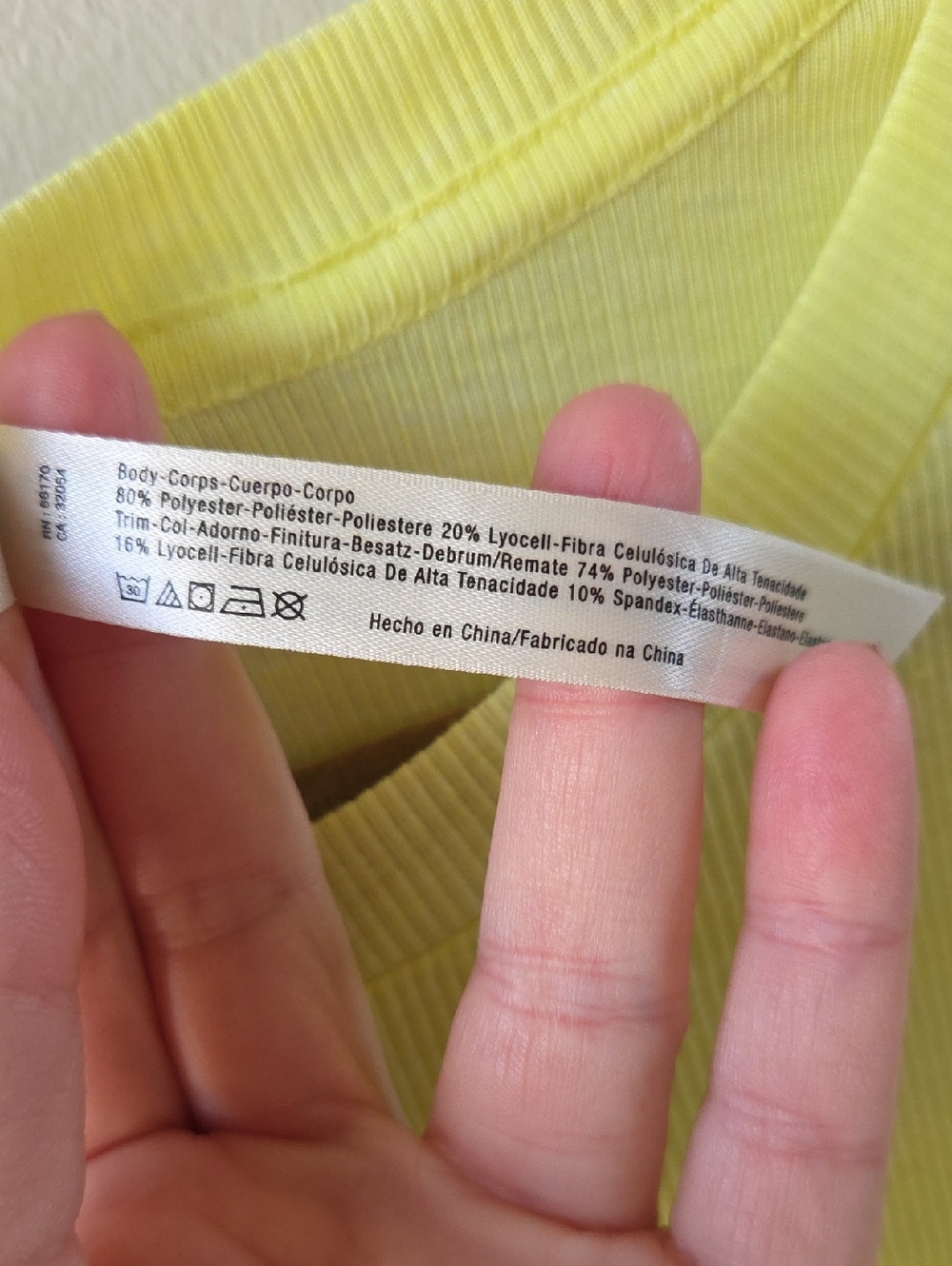 Free People Movement Bright Yellow Ribbed Tank Top Size Medium - Picture 5 of 7